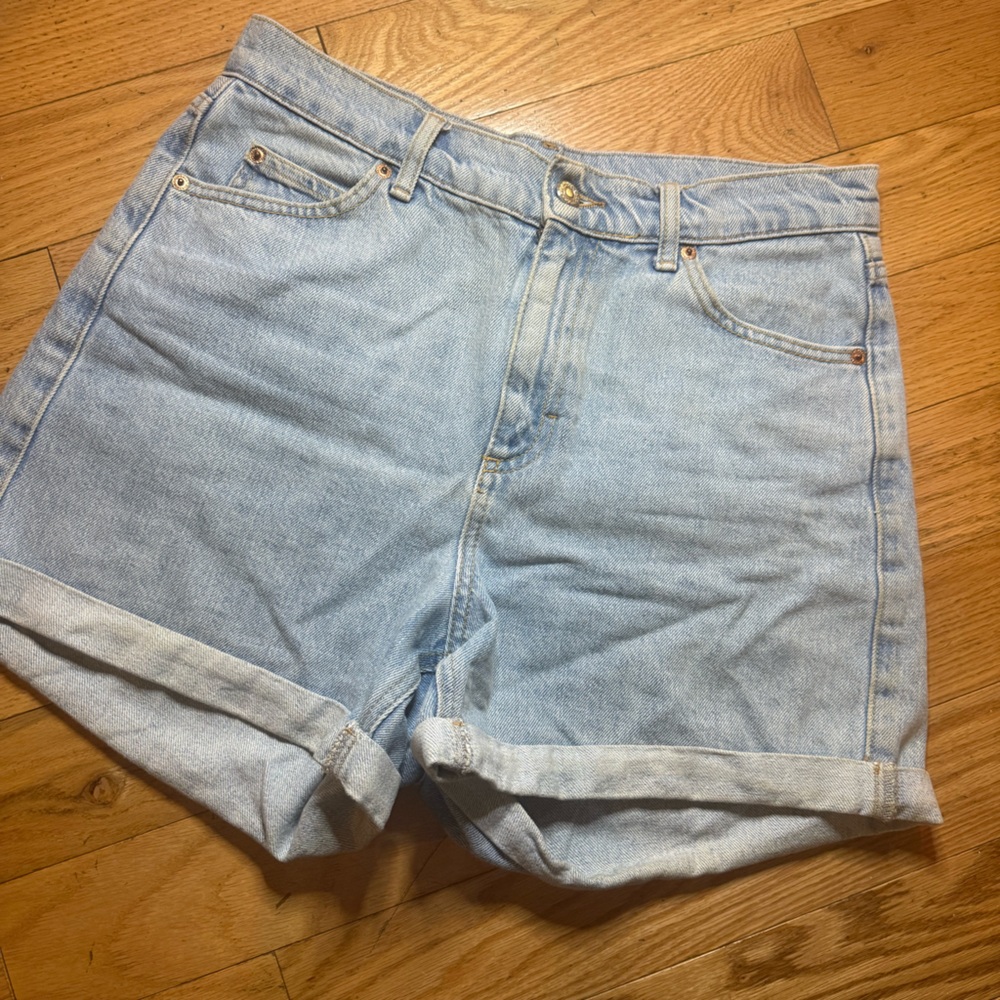 Topshop Classic Light Blue Denim Women's Shorts